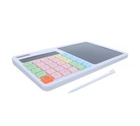 Calculatrice Solaire à 12 Chiffres avec Bloc-Notes et Tableau | Abs Blanc, Portable Double Alimentation, pour École et Bureau, Visibilité Renforcée, Modèle 2 Aaa
