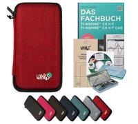 CALCUSO Accessoires Ensemble Premium rouge compatible pour Calculatrice Graphique TI Nspire CX II-T /CX II-T CAS