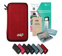 CALCUSO Accessoires Ensemble Premium rouge compatible pour Calculatrice TI 83 Premium CE (Python)