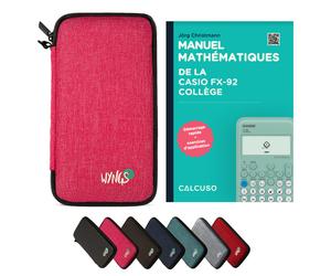 CALCUSO Accessoires Ensemble Standard rose compatible pour Calculatrice Casio fx-92 Collège