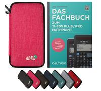 CALCUSO Accessoires Ensemble Standard rose compatible pour Calculatrice TI-30X Plus/Pro Mathprint