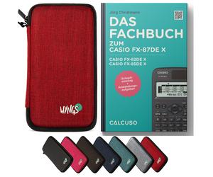 CALCUSO Accessoires Ensemble Standard rouge compatible pour Calculatrice Casio FX-87DE X