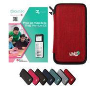 CALCUSO Accessoires Ensemble Standard rouge compatible pour Calculatrice Graphique TI 83 Premium CE (Python)
