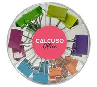 CALCUSO Clips Multifonctions : Clips colorés et Robustes pour Usage Scolaire/Bureau, 26 pièces, 6 Couleurs