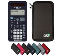 TI-30X Plus MathPrint avec Housse de Protection WYNGS incluse Noir - Calculatrice Scientifique - Pack de Base