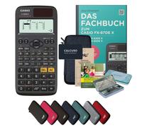 CALCUSO Ensemble Premium bleu avec Calculatrice Casio FX-85DE X