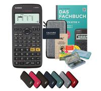CALCUSO Ensemble Premium gris clair avec Calculatrice Casio FX-82DE X