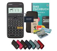 CALCUSO Ensemble Premium gris foncé avec Calculatrice Casio FX-82DE X