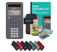 CALCUSO Ensemble Premium gris foncé avec Calculatrice TI-30X Prio MathPrint