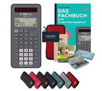 CALCUSO Ensemble Premium rouge avec Calculatrice TI-30X Prio MathPrint