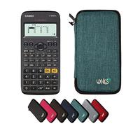CALCUSO Pack économique: Casio FX 82 DE X Calculatrice Scientifique + étui de Protection WYNGS Turquoise + Garantie étendue de CALCUSO