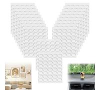 Caldamn Lot de 800 pastilles adhésives double face transparentes - 13 x 8 mm - Pastilles adhésives amovibles - Transparent - Petits points de colle - Double face - Sans trace - Extensible - Pour la