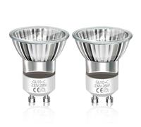 Caldarax Ampoule Lampe Lave Mini GU1O 28W 230V Dimmable, Ampoule Spot MR11, 330LM Blanc Chaud 2800K, Ampoule Réflecteur GU1O Remplacement pour Lampe à Lave, Ø35x47MM, Lot de 2