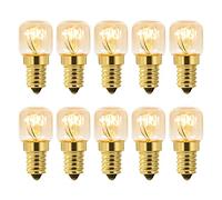 Caldarax Lot de 10 Ampoule à Sel E14 T22, Blanc Chaud 2700K, 80LM, AC 230V, Ampoule Four Haute Température 300°, Pour Four, Frigo, Lampe de Sel, Fours Grill