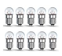 Caldarax Lot de 10 Mini Ampoules E10 DC 3.5V 0.3A, Blanc Chaud 3000K, E10 Petit Culot à Vis, Miniature Ampoules pour Lampe Torche, Expériences Électriques, Crèche de Noël, Voyant de Signalisation