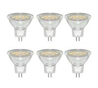 Caldarax Lot de 6 Ampoule GU4 LED 3W Spot, Blanc Neutre 4000K, Équivalent 20W 30W Lampe Halogène, 300LM, AC/DC 12V-24V, 120° Faisceaux, Non-dimmable, Avec Verre de Protection Transparent