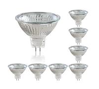 Caldarax Pack de 8 12V Ampoules Halogènes Réflecteur GU5.3 50W, Dimmable Projecteur, Ampoule Spot Halogène MR16, 660LM, Blanc Chaud 2700K, 36 °Faisceaux, Base à 2 Broches