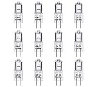 Caldarax Paquet de 12 Ampoules Halognes G4 12V 20W, Intensité Variable, Blanc Chaud 2700K, 280LM, Lampe Halogène Basse Tension G4, Capsule Transparente, Pour Lustre, Placards, Plafonniers