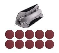 Cale à poncer d'angle 22cm pour murs intérieurs 10pc 400 Sandpaper) | Design courbé unique, atteint les coins internes, finition lisse traces, pour idéal pour les angles de murs