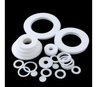 Cale d'espacement plate Assortiment de 50 rondelles plates en PTFE, épaisseur 1,2 mm, joint d'étanchéité for manomètre, diamètre intérieur 5,14(14x10x2mm)