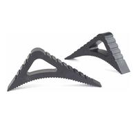 Cale Fenêtre pour Intérieur et Extérieur - Lot de 2 en Noir - Bloque Porte Ouverte - Stoppy Arrêt-Porte en Caoutchouc - Bloc Fenêt