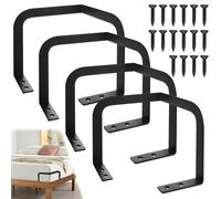Cale Matelas Arret Matelas 4 pcs Noir Supports de Matelas Retenue de
