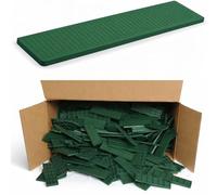 Cale Plastique de Reglage - 30 x 100 mm - Jeu de Cale Fenetre - Cales en Plastique Pour Terrasse Bois - Calle PVC Plastic (30 mm - 1-6 mm - 1000 pièces) (5 mm (Vert))