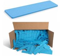 Cale Plastique de Reglage - 30 x 100 mm - Jeu de Cale Fenetre - Cales en Plastique Pour Terrasse Bois - Calle PVC Plastic (30 mm - 1-6 mm - 1000 pièces) (2 mm (Bleu))