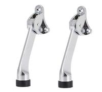 Cale Porte Bois Positionneur De Porte D'Aspiration De Porte De Pied Supérieur De Porte D'Arrêt De Porte Anti-Collision D'Acier Inoxydable 2Pièces,Argent