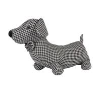 Cale-porte chien imprimé pied de poule 36.5x23x13cm Gris