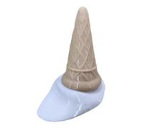 Cale-porte en forme de cornet de glace en caoutchouc souple Blanc | Accessoire de maison en caoutchouc élastique amovible antidérapant pour salon et cuisine, sols en bois et carrelage