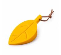 Cale-porte en silicone, forme feuille, Jaune | Fabrication en silicone, Bloque-porte en silicone, Usage domestique, Pour battantes