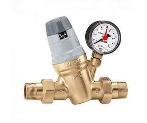 Caleffi 535051 Réducteur de Pression 1/2'' avec Cartouche Monobloc Extractible avec Manomètre 10 Bar