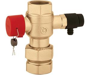 Caleffi 5580 Kappenventil für Ausdehnungsgefäß mit Entleerung 1 1/4"