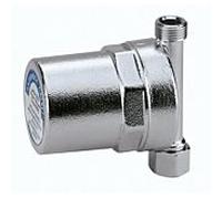 Caleffi Antichoc anti-bélier 525130 Écrou-raccord 3/8" IT x 3/8" AG, boîtier en laiton, chromé