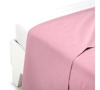 Caleffi Coton uni Drap-Housse, Rose, pour lit Double