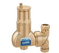 Caleffi Discal Mikroblasenabscheider 551703 Mikroblasenabscheider compression Ø 28 mm, boîtier en laiton, pour tubes horizontaux et verticaux