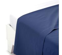 Caleffi Drap Housse Coton uni Bleu Simple en Coton - 01005