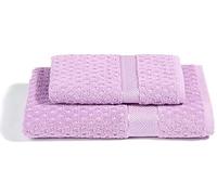 Caleffi Lot de 1 + 1 serviette avec hôte sirène 75_x_150_cm Ciclamino