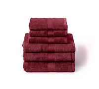 Caleffi Lot de 6 Serviettes de Bain avec invité - 100% Coton Doux et Ultra Absorbant - Douche, Visage et hospitalité