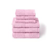 Caleffi Lot de 6 Serviettes de Bain avec invité - 100% Coton Doux et Ultra Absorbant - Douche, Visage et hospitalité