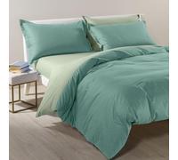 Caleffi - Parure de lit 4 pièces en 100% coton - Housse Couette Douce et Elégante, Lavable et Facile d’Entretien - Housse de Couette 200x200 et Autres Tailles