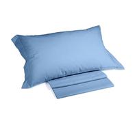 Caleffi - Parure de lit avec Housse de Couette 100% Coton - 2 Taies d’Oreiller 50x80 cm, Linge de Lit Confortable et Elégant - Housses de Couettes Pour 1 Personne ou 2 Personnes
