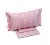 Caleffi - Parure de lit avec Housse de Couette 100% Coton - 2 Taies d’Oreiller 50x80 cm, Linge de Lit Confortable et Elégant - Housses de Couettes Pour 1 Personne ou 2 Personnes