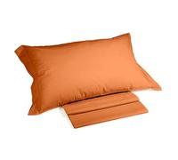 Caleffi - Parure de lit avec Housse de Couette 100% Coton - 2 Taies d’Oreiller 50x80 cm, Linge de Lit Confortable et Elégant - Housses de Couettes Pour 1 Personne ou 2 Personnes