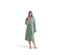 Caleffi Peignoir à capuche Alviero Martini 1a Clesse Geo Tartan Green en éponge de coton