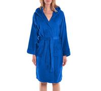 Caleffi - Peignoir Bain Homme et Femme en 100% coton, doux, absorbant et respirant, avec capuche, ceinture et poches - Parfait pour la salle de bain, le spa ou le sauna - Robe Chambre Femme