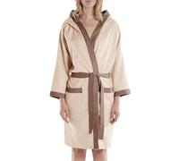 Caleffi - Peignoir Homme Femme Microfibre Doux léger Absorbant Peignoir Femme Homme séchage Rapide, Peignoir Microfibre Capuche Poches Ceinture avec Passants et Crochet + Sac coordonné