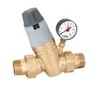 Caleffi 535051 Réducteur de Pression 1/2'' avec Cartouche Monobloc Extractible avec Manomètre 10 Bar