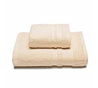 Caleffi - Serviette de Bain 2 Pièces en 100% Coton Eponge - 1 Serviette Toilette 50x100 cm + 1 Serviette Visage 40x60 cm, Douce et Ultra Absorbante - Serviettes Eponge - Lot Serviette